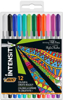 Fineliner Bic Intensity 0,7mm etui à 12 kleuren