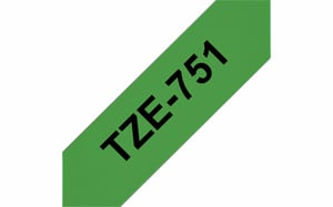 Brother TZe tape voor P-Touch 24 mm, zwart op groen