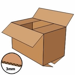 Kartonnen doos 800x500x500 mm, bruin, enkelgolf 3 mm, Fefco 0201 [Pallet] artikel afbeelding