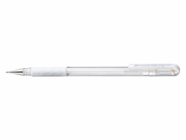 Gelschrijver Pentel K118 Grip medium wit