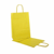 Papieren draagtas met gedraaide handgreep 22+10x31cm, 90 grams, kleur geel artikel afbeelding