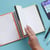 Projectboek Oxford School A4+ 4-gaats lijn 120vel aqua