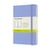 Notitieboek Moleskine pocket 90x140mm blanco hard cover hydrangea blue