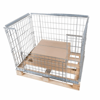 Gaas-opzetframe voor EUR-poolpallet met klep aan 1 lange wand nuttige hoogte (Gewicht: 37 kg; Hoogte: 1200 mm; Nuttige hoogte: 1160 mm; Stapellast: 2000 kg)