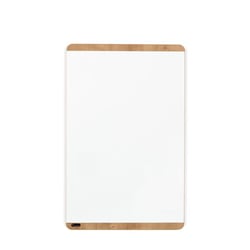 Whiteboard NATURAL frame in houtlook, bord wit b x h = 750x1150 mm