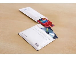 RAADHUIS B12 Luchtkussenenvelop, 225 x 105 mm, Kraftpapier, Wit (pak 5 stuks)