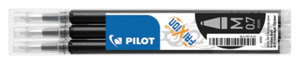 Rollerpenvulling PILOT friXion medium zwart set à 3 stuks