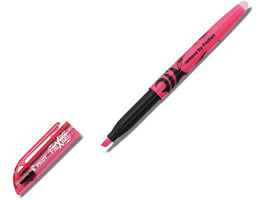 Pilot FriXion Light Uitwisbare Markeerstift met Gum, Beitelvormige Punt, 1 - 3,8 mm, Roze (doos 12 stuks)