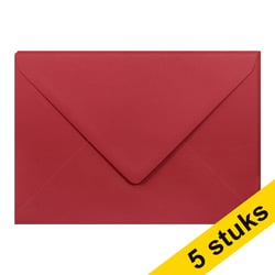 Envelop C5 120g rood/pk5