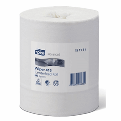 Papierrol VE = 6 stuks tissue zuiver wit, hoge kwaliteit, 1-laags, ongeperforeerd