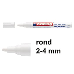 Lakmarker edding 750 2-4mm wit/pk10
