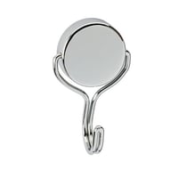 Magneet van neodymium met carrouselhaak zilverkleurig, VE = 4 stuks Ø 38,5 mm, hechtkracht 50 kg