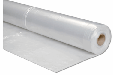 Pe-folie. 0,15. 3 mtr. x 50 mtr. Tr. A-kwal. /plano. 20,70 kg per rol. Dikte 150 my artikel afbeelding