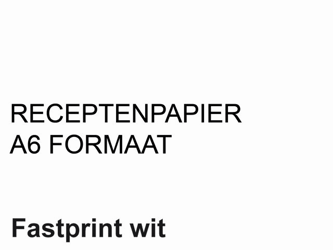 RECEPTPAPIER FASTPRINT A6 80GR WIT artikel afbeelding