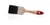 Platte kwast, S. 603 zwart synthetisch haar, houten beverstaart steel, dubbeldik, 2"