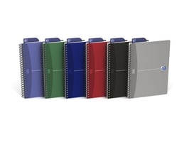 Oxford Office Essentials Spiraalblok A5, Geruit 5 mm, Assorti (pak 5 stuks)