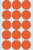 Etiket HERMA 2272 rond 32mm rood 480 stuks