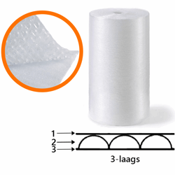 Noppenfolie 100cm/100m/75my/1mm Foam/3-laags artikel afbeelding