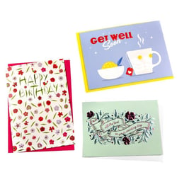 Wenskaart Paperclip navulset Engels assorti set à 6 kaarten artikel afbeelding