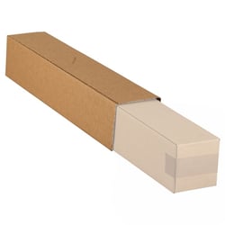 Vierkante koker IEZZY 750x126x126mm bruin, alleen deksel