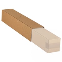Vierkante koker IEZZY 750x126x126mm bruin, alleen deksel