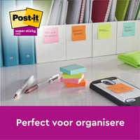 Memoblok Post-it 655 Super Sticky 76x127mm neon geel