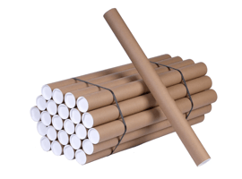 Dekselkoker bruin, diameter 40mm. Lengte 330mm. Nuttigformaat 310mm.Gewicht 51 gram