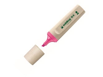 edding EcoLine 24 Markeerstift, Beitelvormige Punt, 2 - 5 mm, Roze (doos 10 stuks) artikel afbeelding