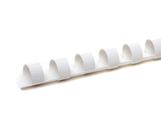 Bindrug 19 mm, 21 ringen, Wit (pak 100 stuks) artikel afbeelding