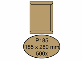 Envelop Quantore akte P185 185x280mm bruinkraft 500 stuks