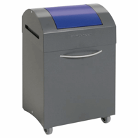 Verzamelaar voor kringloopmateriaal, vlamdovend inhoud 45 l (Kleur inwerpklep: gentiaanblauw RAL 5010)