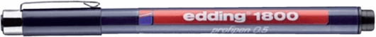 Fineliner edding 1800 zwart 0.5mm artikel afbeelding