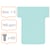 Nobo T-planbordkaarten index 1,5, ft 53 x 45 mm, blauw