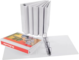 Presentatieringband Esselte Essentials panorama A4 4-rings D-mechaniek 25mm wit
