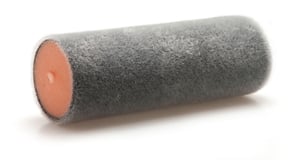 Radiatorrol, 10 cm, beflockt, beugelzijdig rond, 11 cm