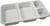 A-Bakje Type A94 230x135x35 PS Wit Inhoud 2x300CC/2x70CC. Doosinhoud 600 St.