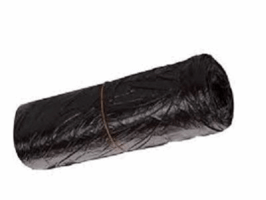 Pedaalemmerzak. Materiaal HDPE. Breedte 63 cm x Lengte 70 cm. Inhoud 50 liter. Dikte 15 micron. Kleur Zwart. Verpakt per 20 rol á 50 zakken