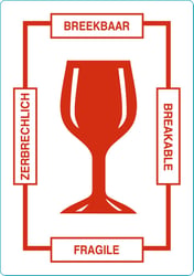 Waarschuwingssticker Glas/rl1000