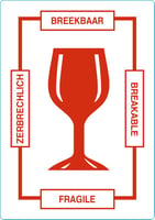 Waarschuwingssticker Glas/rl1000
