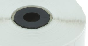 Thermo top zelfklevende etiketten permanent 56x25mm, kern 25 mm, Inclusief verwijderbare dopjes voor kerndiameter 12mm