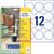 Etiket Avery Zweckform L3416-10 rond 60mm wit 120stuks
