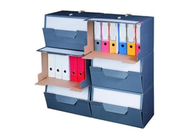 Smartbox Pro Buitenste archiefdoos met voorklep 504x325x305mm, Dubbellaags, grijs (1 pak x 10 stuks)