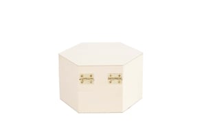 Doos Creotime zeshoek 12x7cm hout