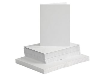 Creotime Kaart/envelop 105x150mm/115x165mm wt/50 (pak 50 sets)