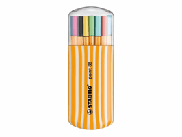 Fineliner STABILO point 88/20 fijn assorti zebra-etui à 20 stuks