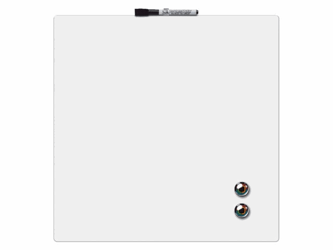WHITEBOARD TEGEL QUARTET 36X36CM WIT GELAKT  artikel afbeelding