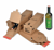 Colompac flesdoos voor 1 fles met zelfklevende sluitstrip. Afm. 74x74x305mm Bruin. CP 181.101