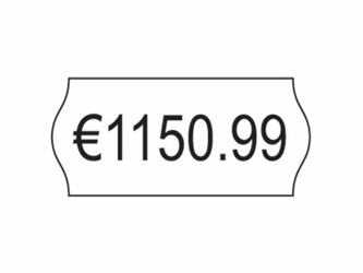 Avery Prijstang etiketten 1-regel, 26 x 12, wit (pak 10 rollen) artikel afbeelding