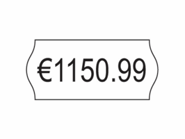 Avery Prijstang etiketten 1-regel, 26 x 12, wit (pak 10 rollen)