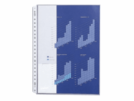 Staples Glasheldere showtas 0,08 mm, PP, 21-rings (ook geschikt voor 23-rings ringbanden) (pak 25 stuks)
